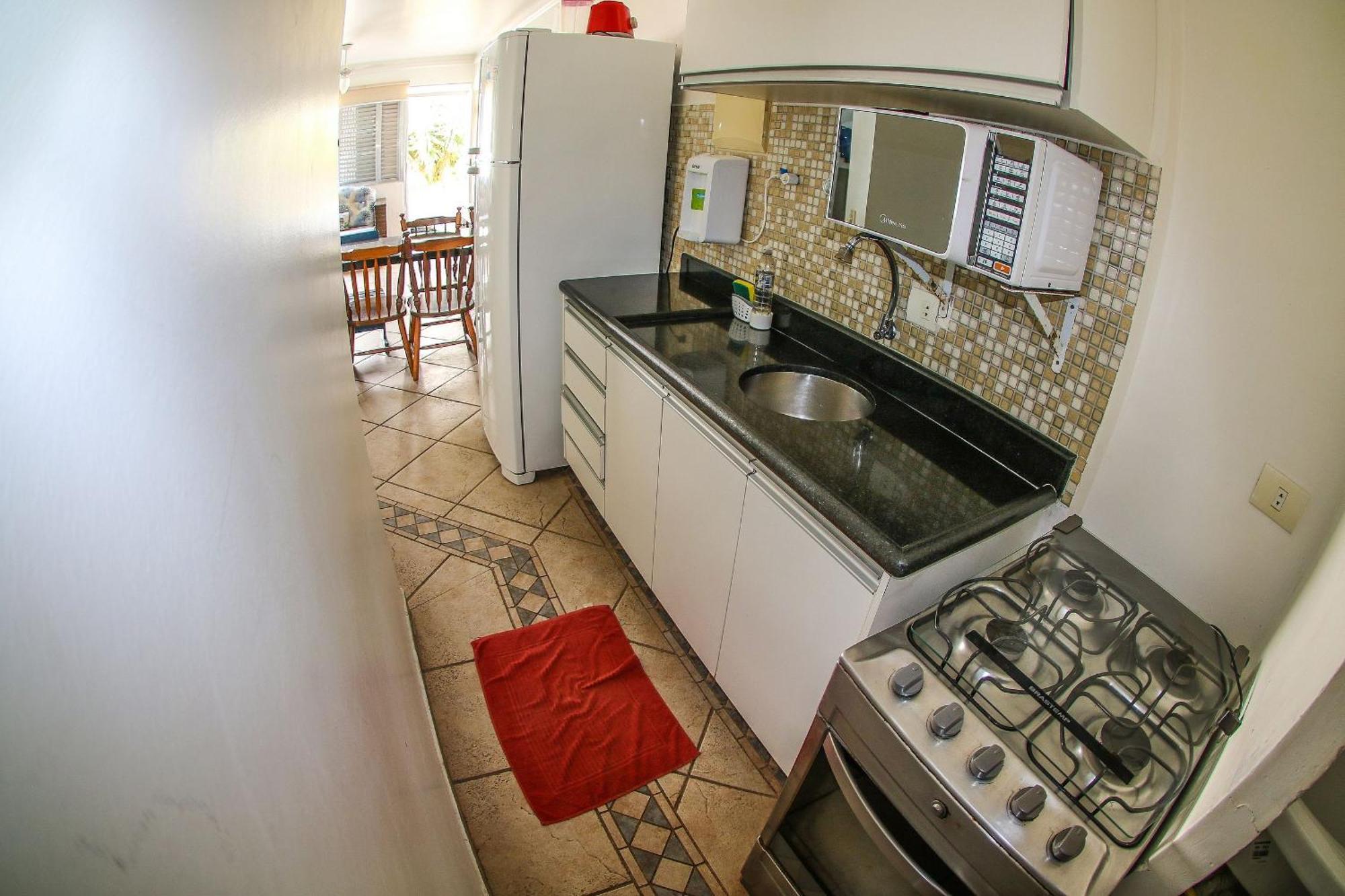 1E-Pe Na Areia Da Praia Do Tombo, 3 Quartos, Ar Cond, 2 Banheiros+Roupas De Cama Guarujá Exteriör bild