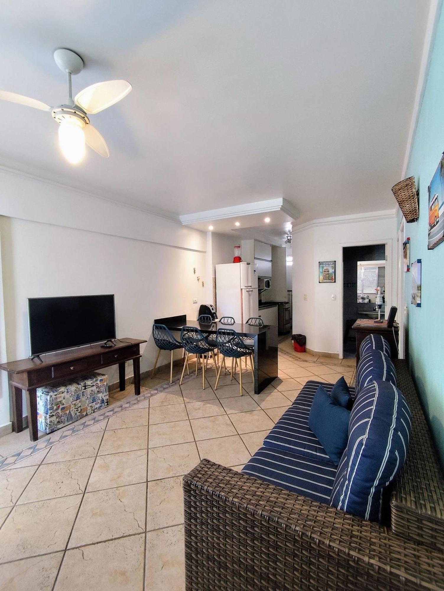 1E-Pe Na Areia Da Praia Do Tombo, 3 Quartos, Ar Cond, 2 Banheiros+Roupas De Cama Guarujá Exteriör bild